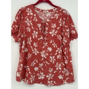 COMO BLU Women's Short Sleeve Top Large